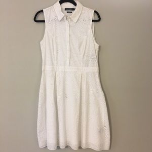 Ralph Lauren dress white lace button up 10